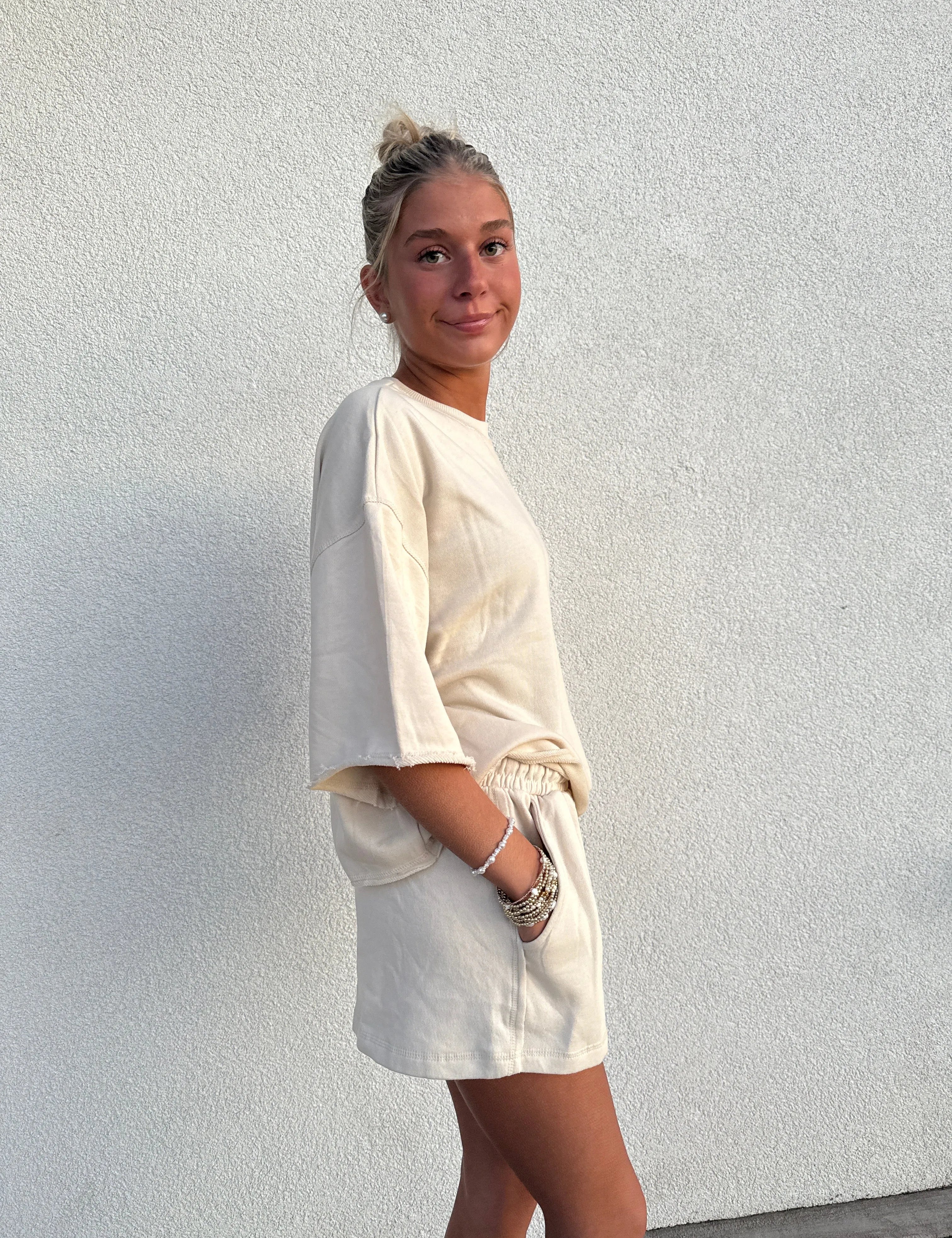***DOORBUSTER*** RELAXX Light Weight Fleece Short Set - OYSTER on Simply Obsessed