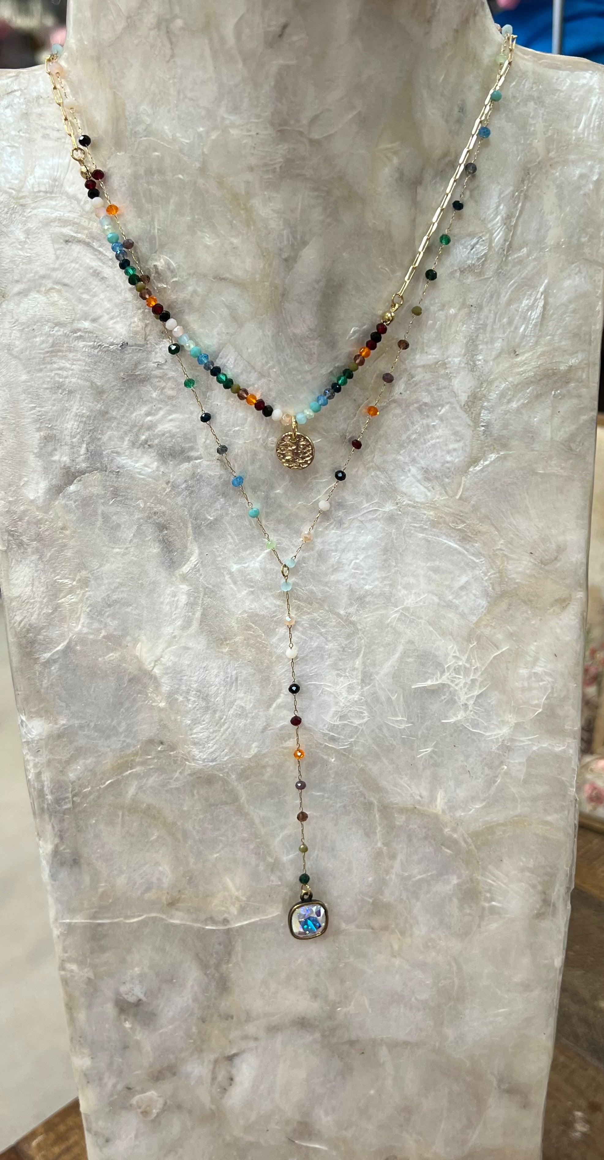 Double Layered Fall Beaded Necklace on Simply Obsessed