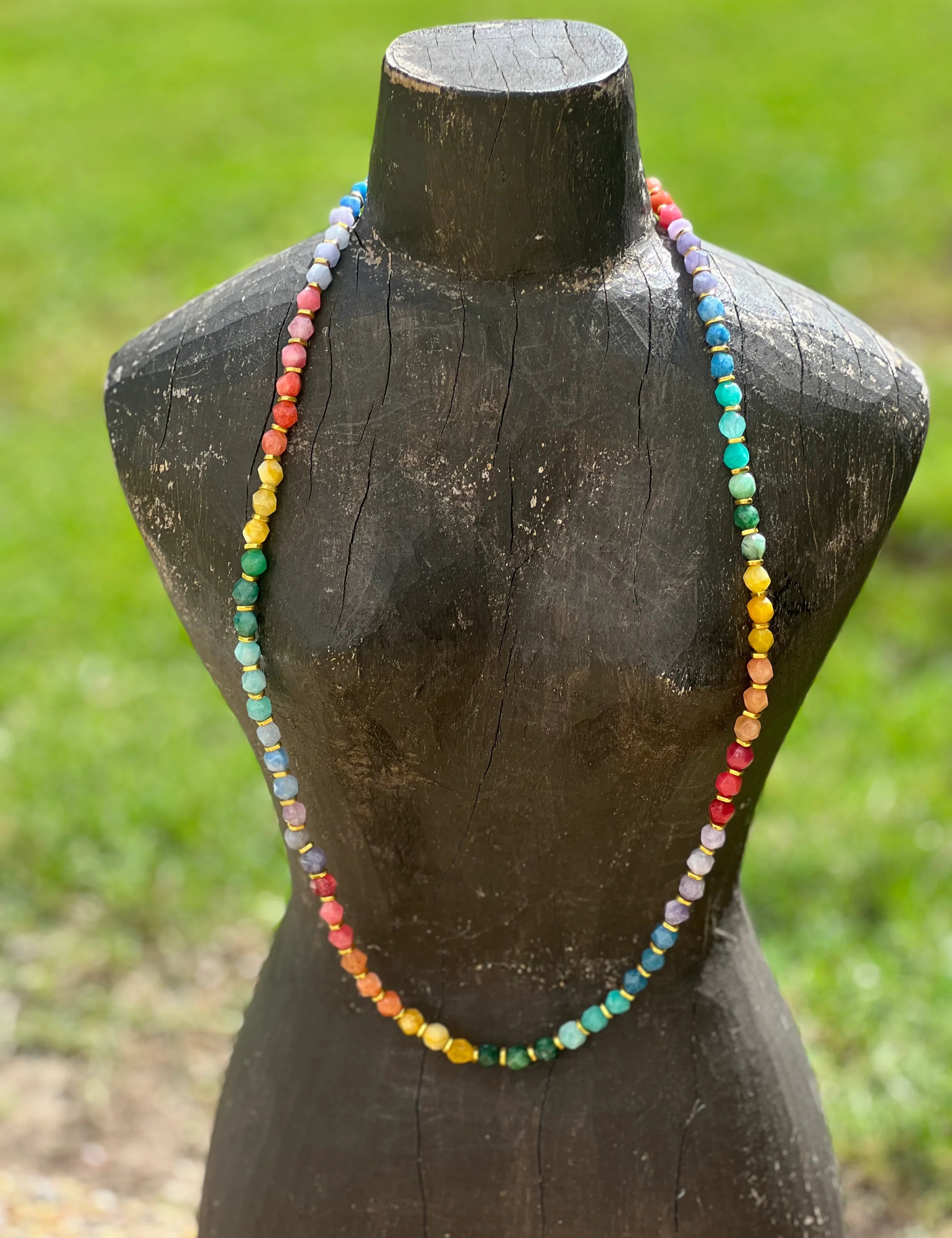 Dyed Jade Rainbow Necklace on Simply Obsessed