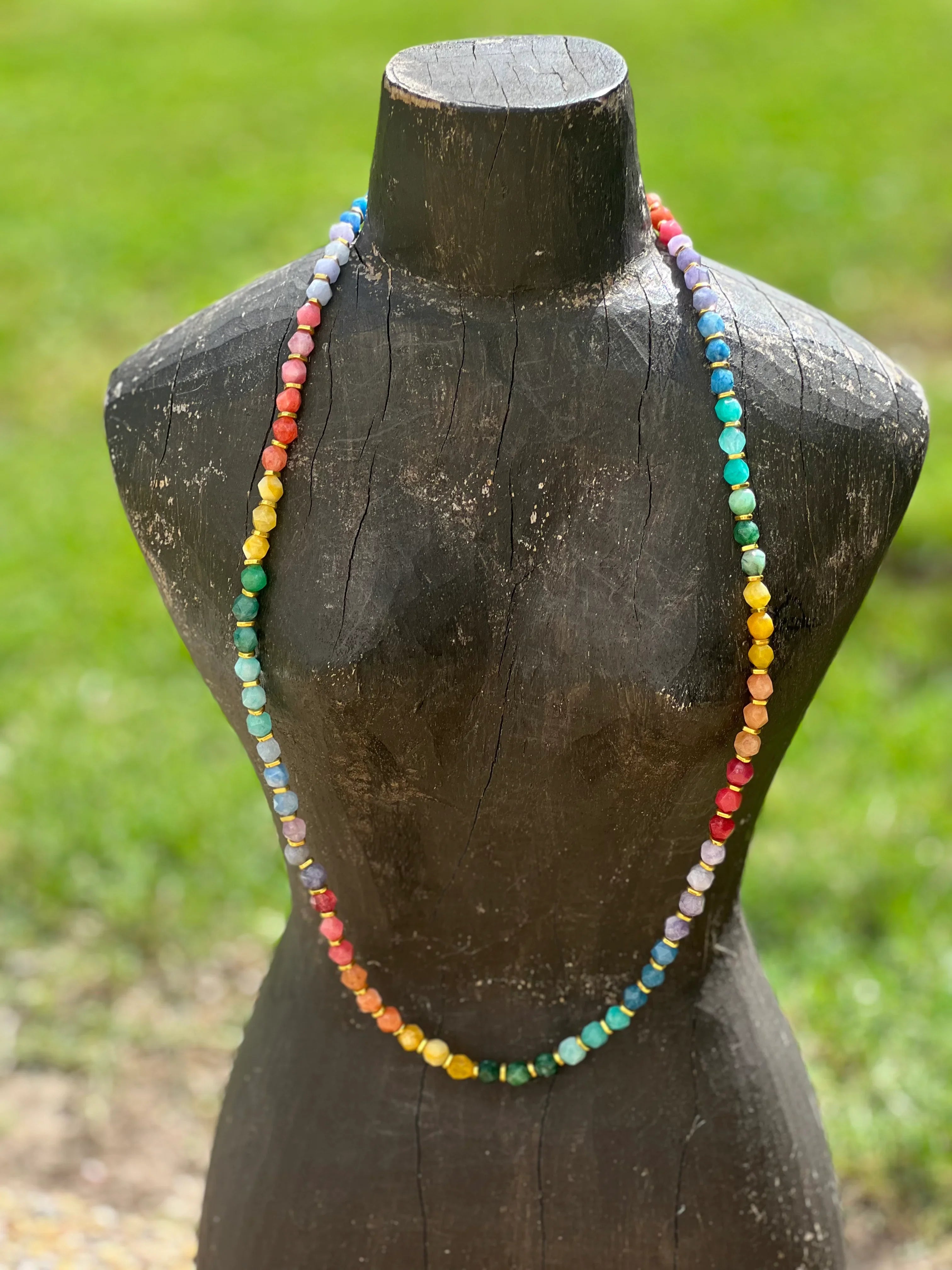 Dyed Jade Rainbow Necklace on Simply Obsessed