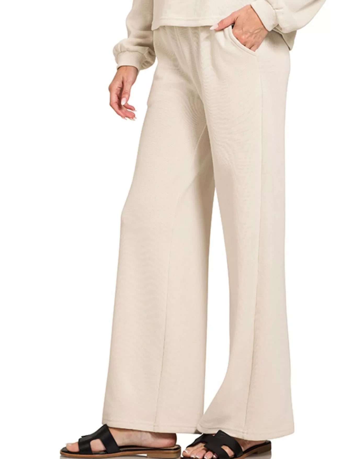 ZENANA French Rib Pullover and Pants Set on Simply Obsessed