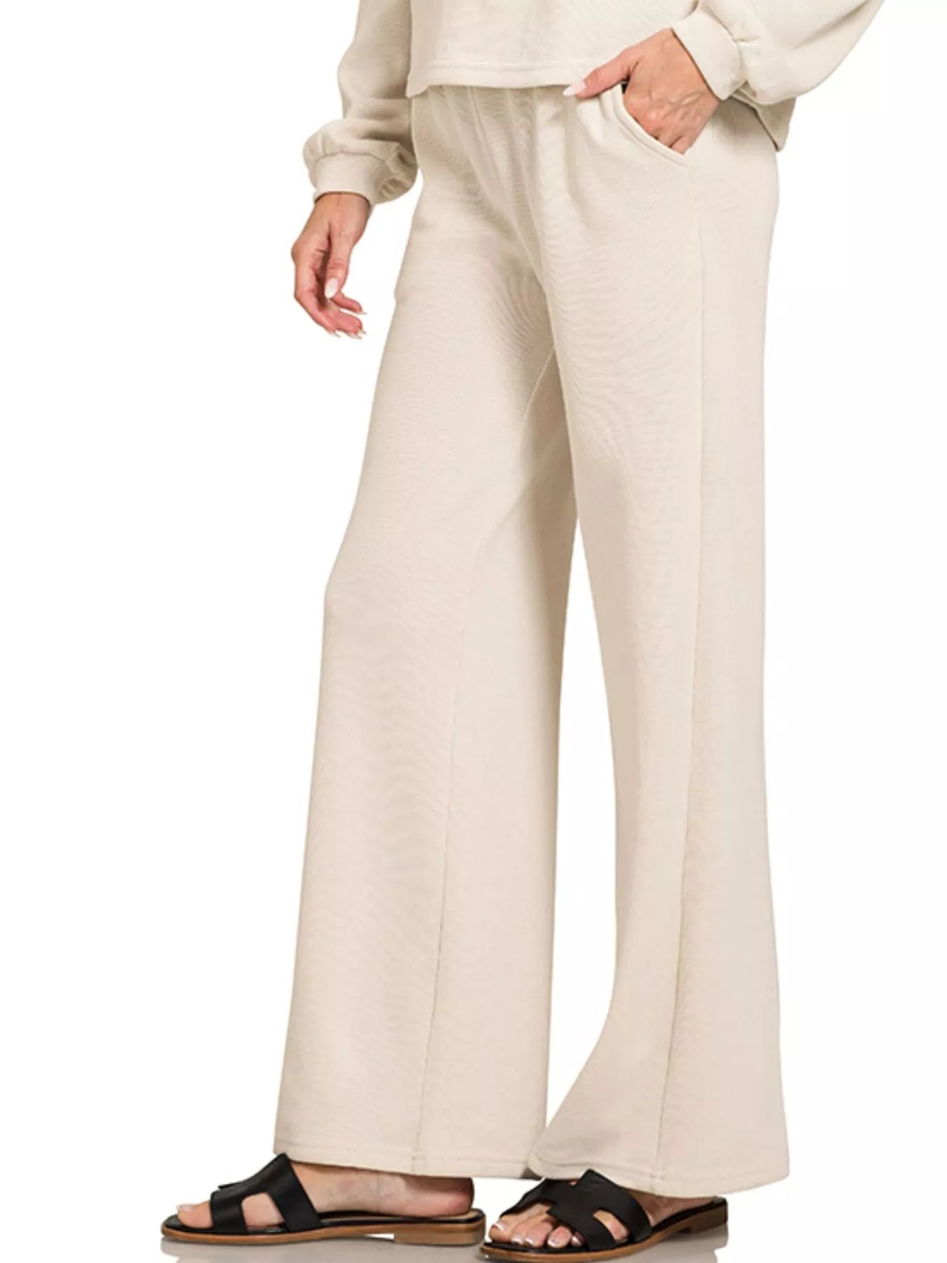 ZENANA French Rib Pullover and Pants Set on Simply Obsessed