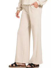 ZENANA French Rib Pullover and Pants Set on Simply Obsessed