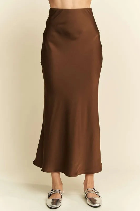 Davi & Dani High Waist Midi Skirt on Simply Obsessed