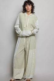 POL Patchwork Mixed Knit Wide Leg Pants on Simply Obsessed