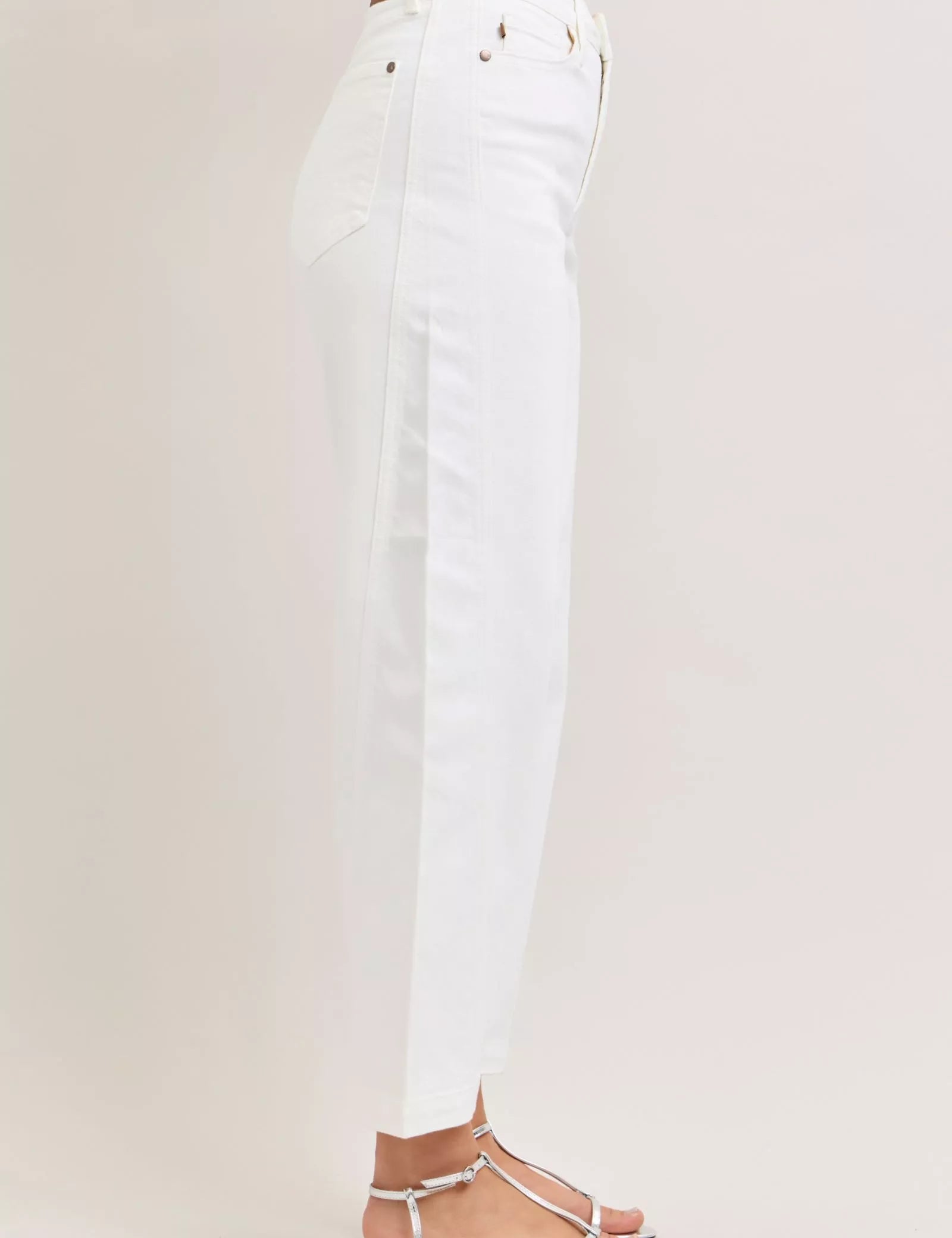 JUDY BLUE High-Waisted Rigid Magic Panel Barrel Jeans on Simply Obsessed