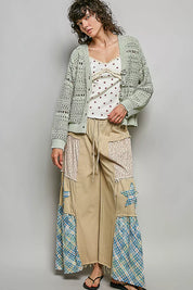 POL Open-Knit Floral Button Cardigan on Simply Obsessed