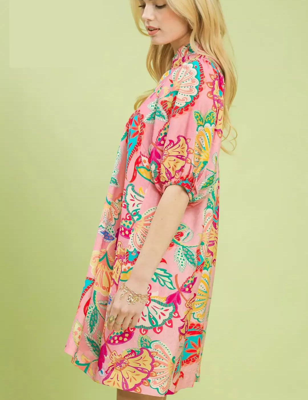 UMGEE Paisley Print Mini Dress on Simply Obsessed