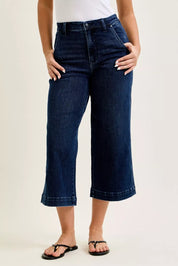 JUDY BLUE High Waist Ankle Wide Jeans on Simply Obsessed