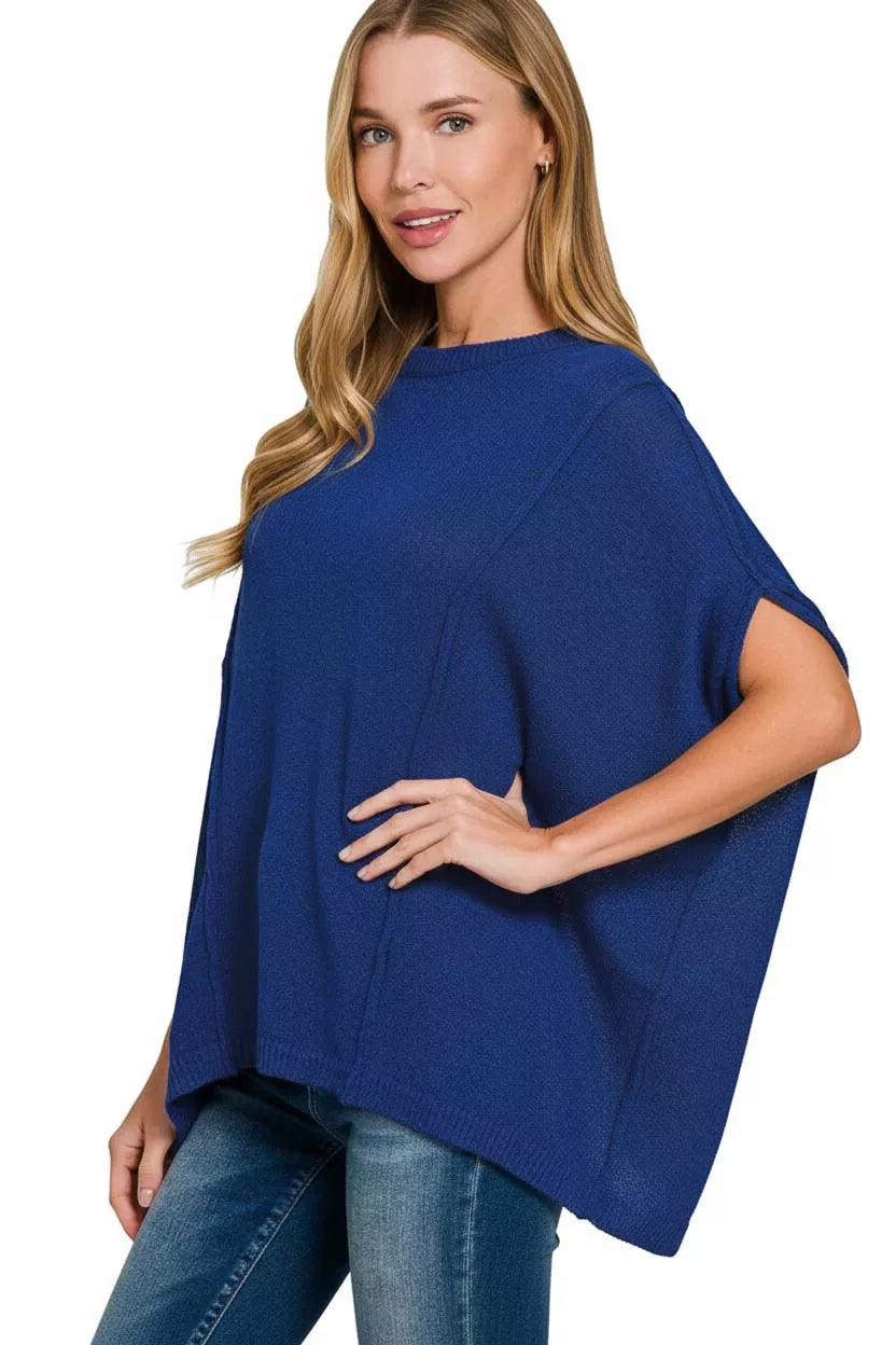 ZENANA Drop Shoulder Short Sleeve Knit Top on Simply Obsessed