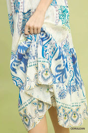 UMGEE Boho Boarder Print Ruffle Midi Dress on Simply Obsessed