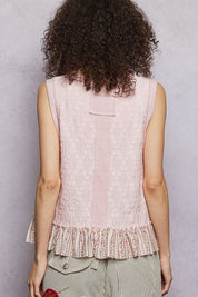 POL Floral Print V-Neck Textured Tank on Simply Obsessed