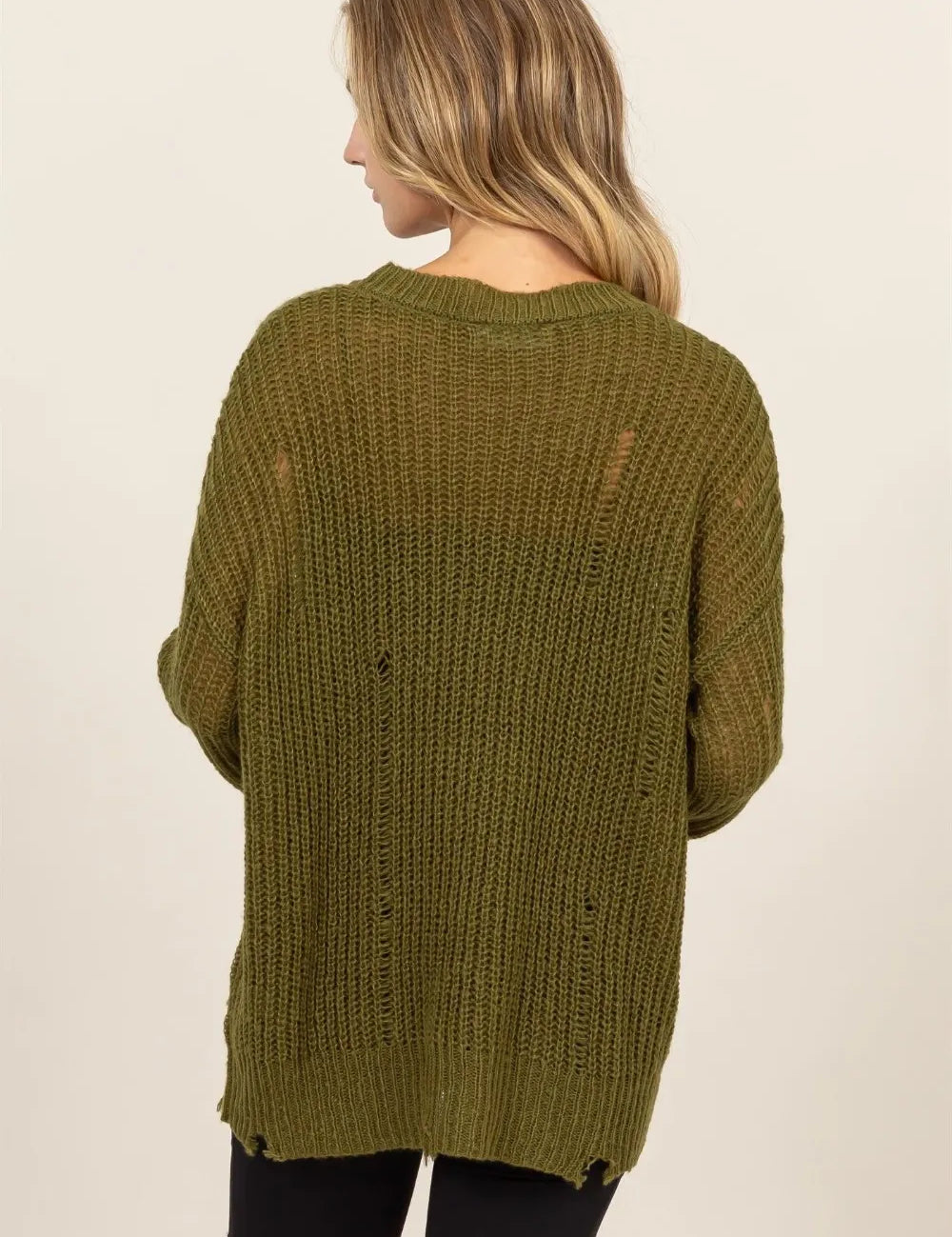 HYFVE Distressed Long Sleeve Knit Top. **FALL DEBUT SALE** on Simply Obsessed