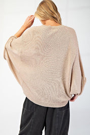 EASEL Knit Pullover w/ Low Sleeves on Simply Obsessed