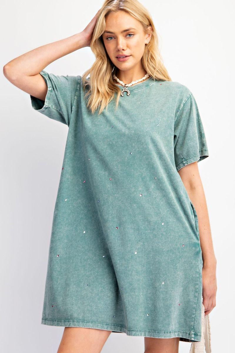 EASEL Rhinestone Tunic Dress on Simply Obsessed