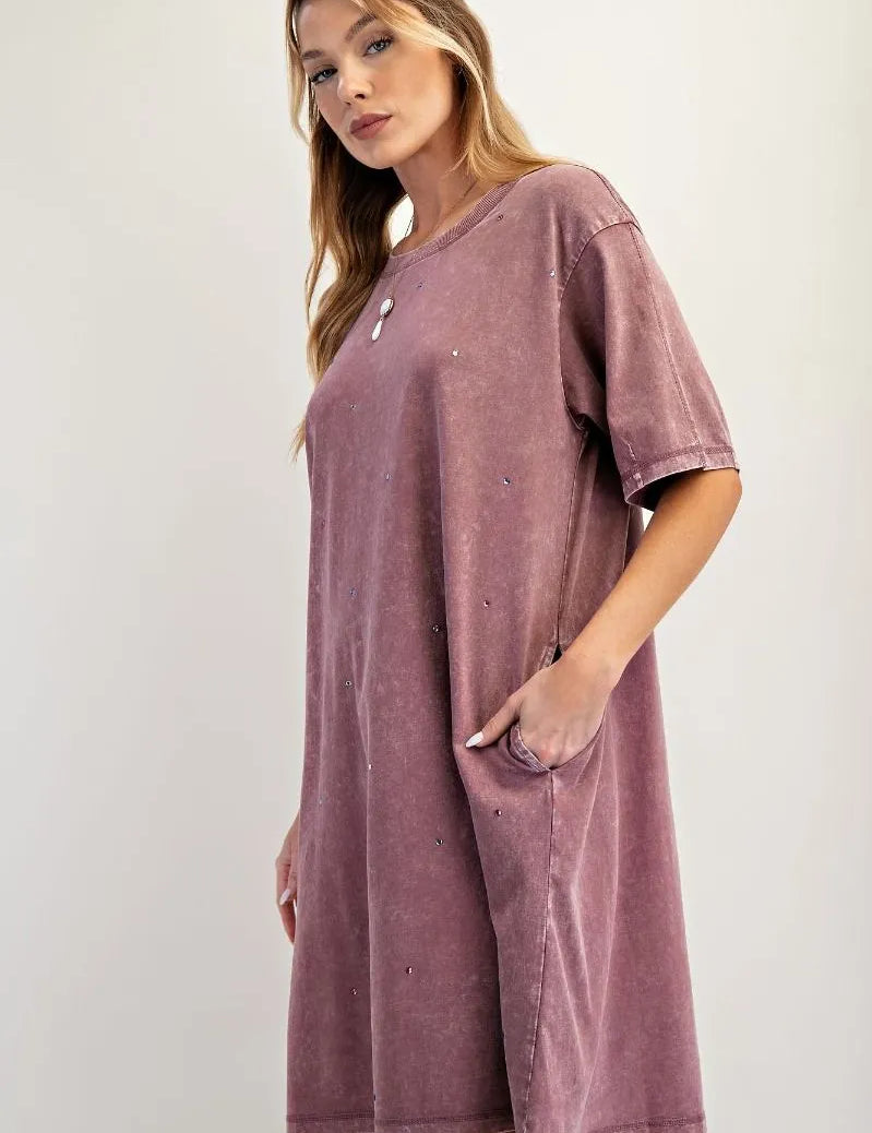 EASEL Rhinestone Tunic Dress on Simply Obsessed