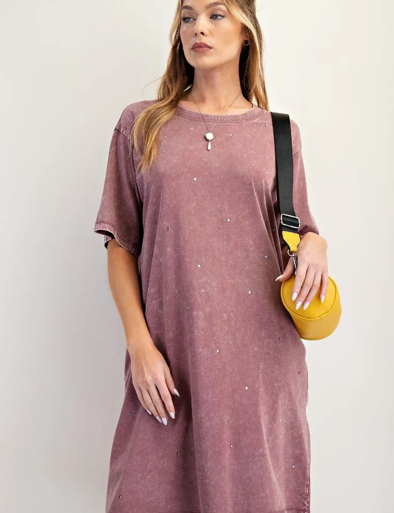 EASEL Rhinestone Tunic Dress on Simply Obsessed