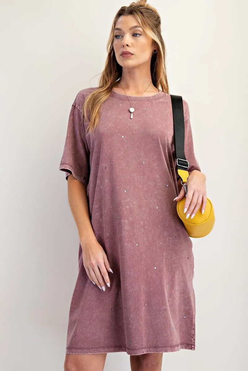 EASEL Rhinestone Tunic Dress on Simply Obsessed