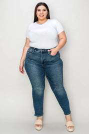 JUDY BLUE Full Size Tummy Control High Waist Slim Jeans on Simply Obsessed