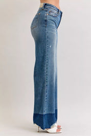 Judy Blue Raw Hem High Waist Column Straight Jeans on Simply Obsessed