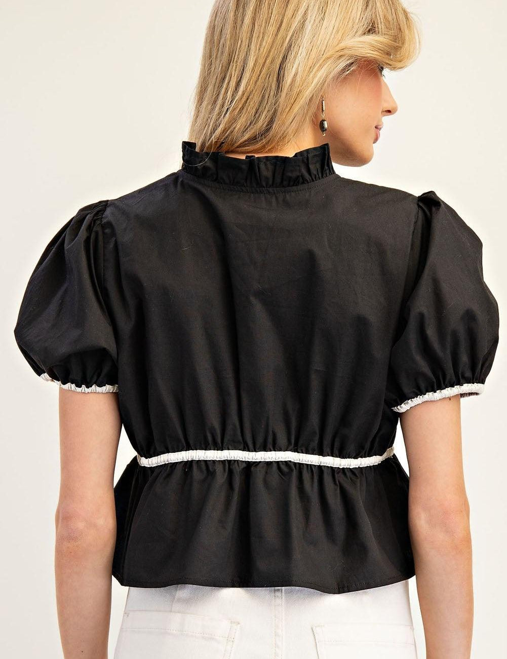 4 Sleeve Top - BLACK on Simply Obsessed