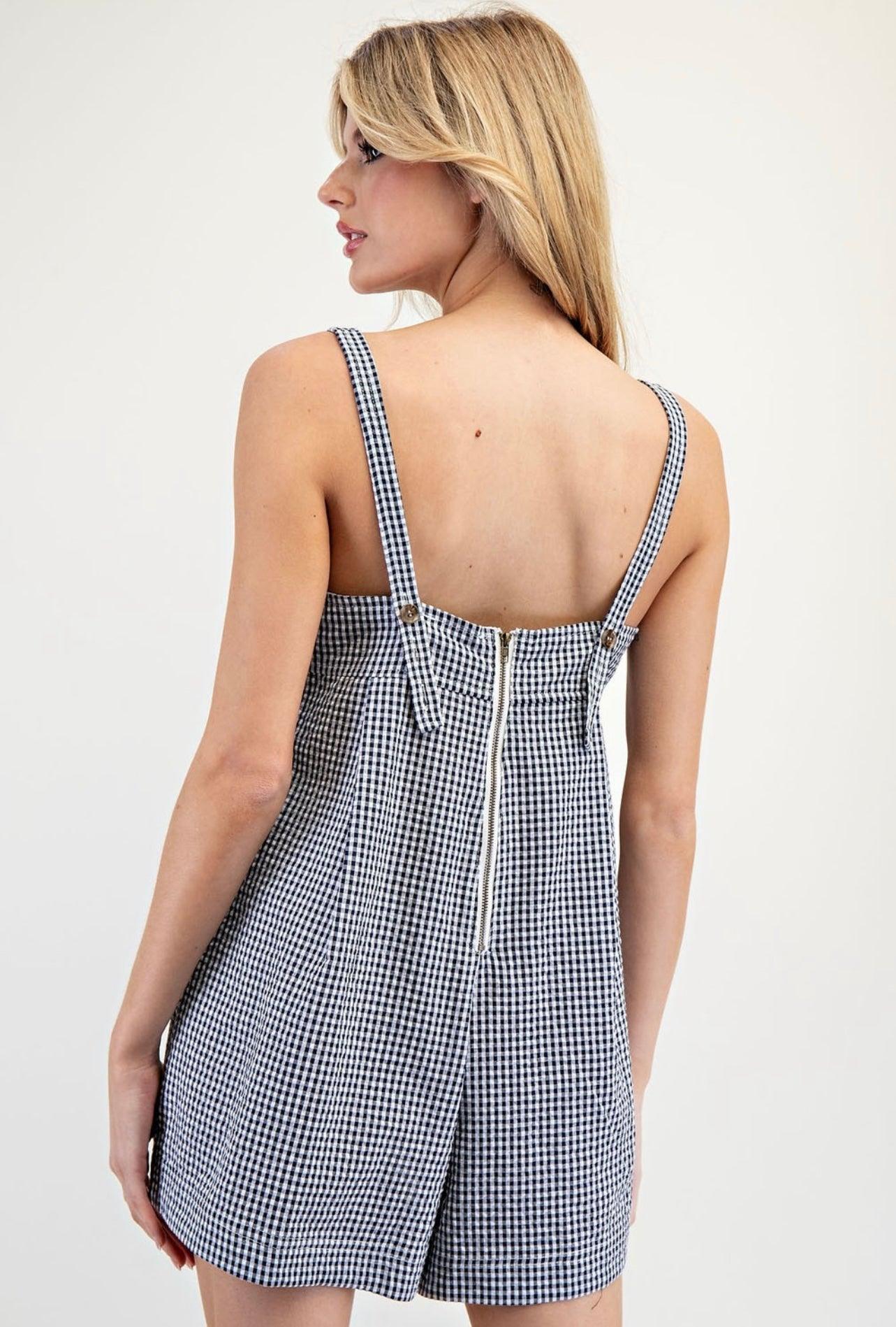 Soor Ploom Ines Romper Gingham