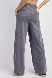 EESOME Mineral Washed Straight Leg Pants - DENIM on Simply Obsessed