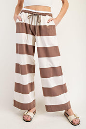 EESOME Striped Straight Leg Sweatpants on Simply Obsessed