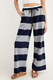 EESOME Striped Straight Leg Sweatpants on Simply Obsessed