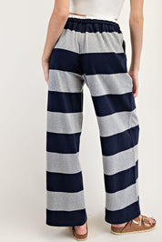 EESOME Striped Straight Leg Sweatpants on Simply Obsessed