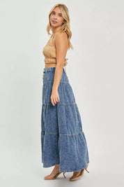 RISEN High Rise Ruffle Long Skirts on Simply Obsessed
