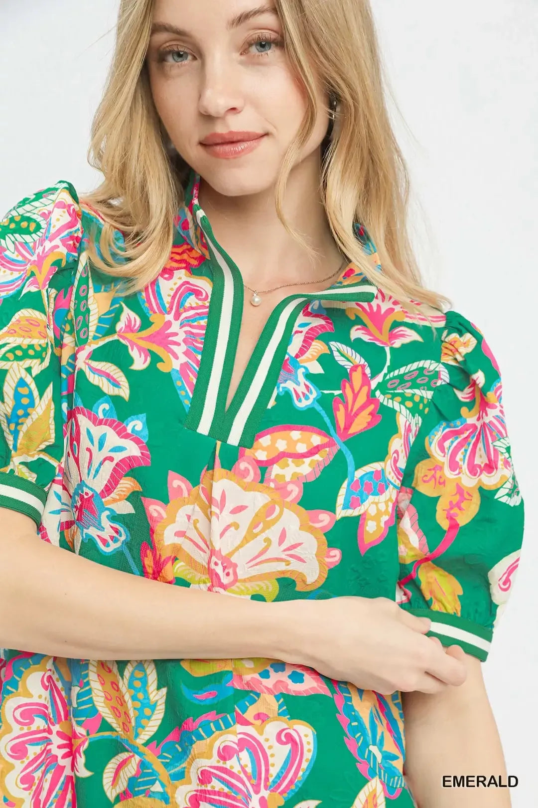 UMGEE Jacquard Paisley Print Puff Sleeve Tunic Dress **DEBUT SALE** on Simply Obsessed