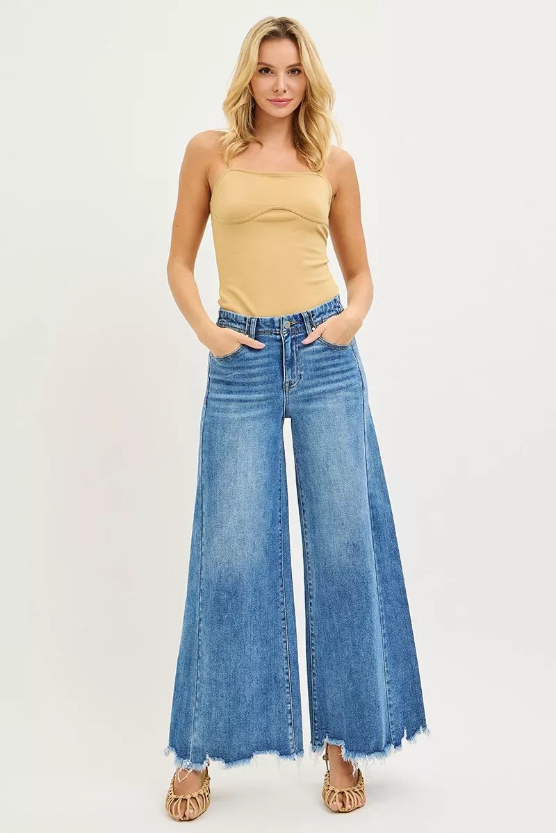 RISEN High Rise Ankle Wide Jeans on Simply Obsessed