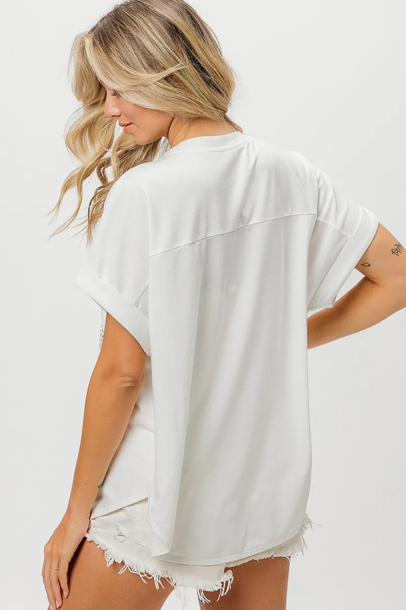 BiBi Fourth Of July Terry T-Shirt on Simply Obsessed