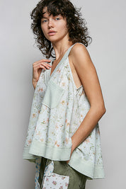 POL Floral V-Neck Tank with Front Pocket **SALE** on Simply Obsessed