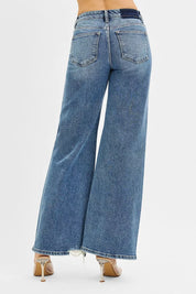 RISEN Tummy Control Mid Rise Fit Wide Jeans on Simply Obsessed