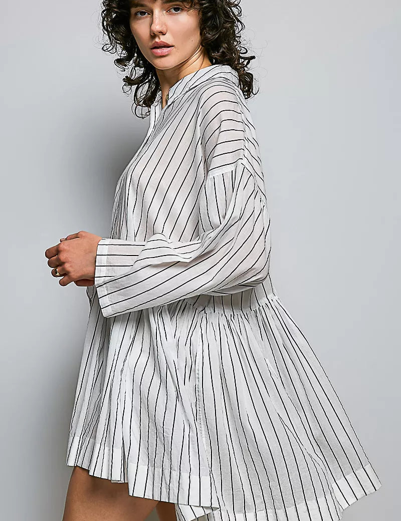 POL Striped Relaxed Fit Shirt Dress on Simply Obsessed
