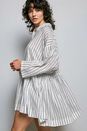 POL Striped Relaxed Fit Shirt Dress on Simply Obsessed