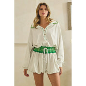 OLI + HALI Washed Henley Romper on Simply Obsessed