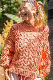 POL Mock Neck Cable Knit Sweater on Simply Obsessed