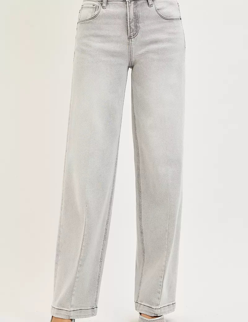 RISEN Slouchy Baggy Jeans with Contrast Stitching on Simply Obsessed