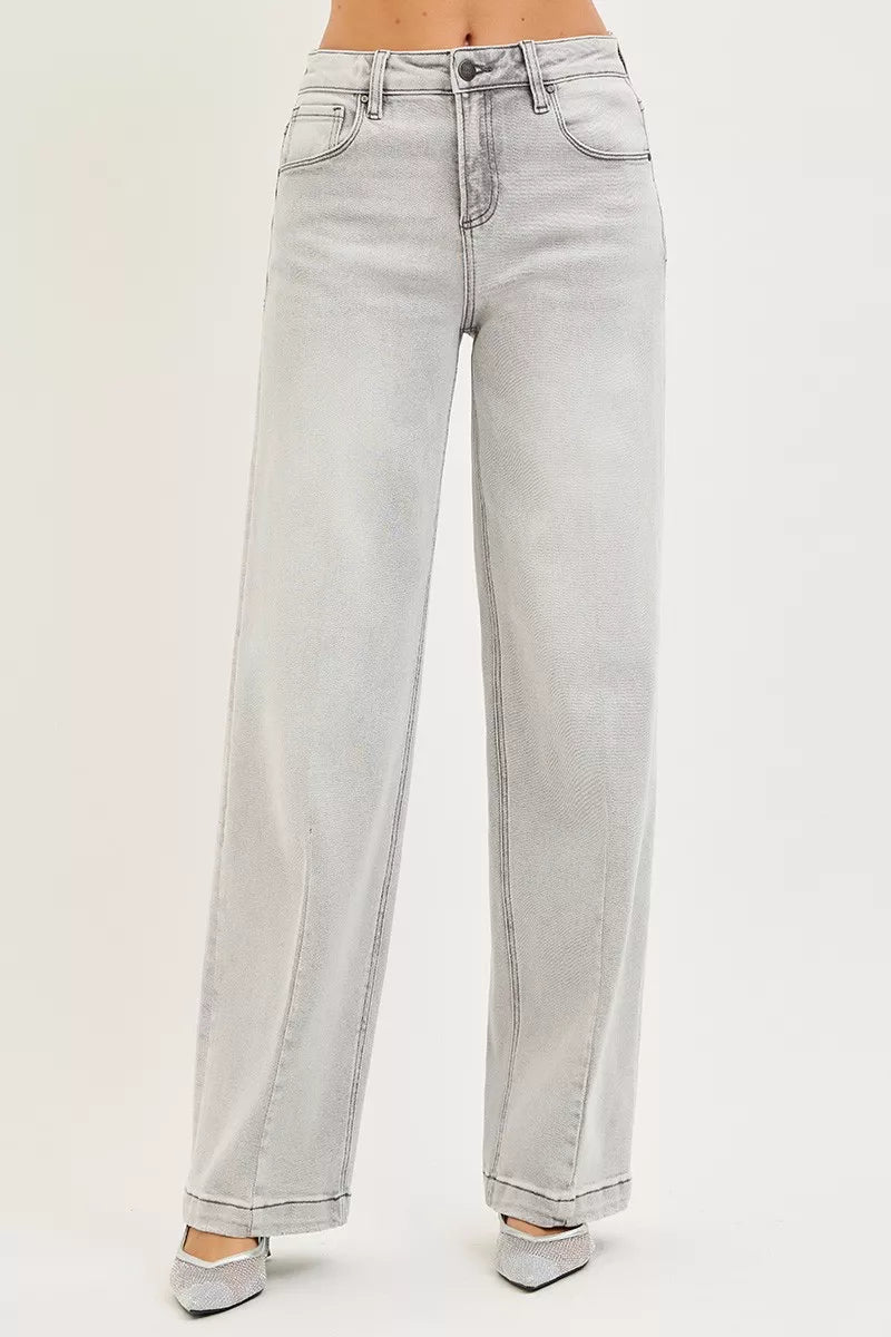 RISEN Slouchy Baggy Jeans with Contrast Stitching on Simply Obsessed