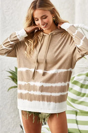 BiBi Drawstring Tie-Dye French Terry Hoodie on Simply Obsessed