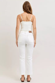 Judy Blue Contrast Stitching Cropped Flare Jeans on Simply Obsessed