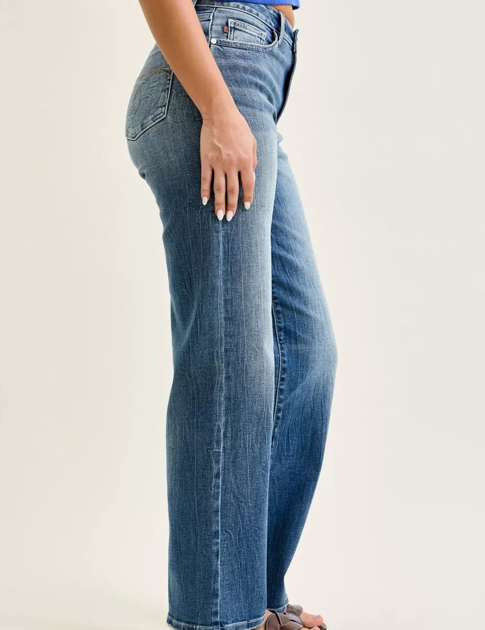JUDY BLUE Mid Rise 90s Straight Jeans on Simply Obsessed