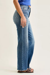 JUDY BLUE Mid Rise 90s Straight Jeans on Simply Obsessed