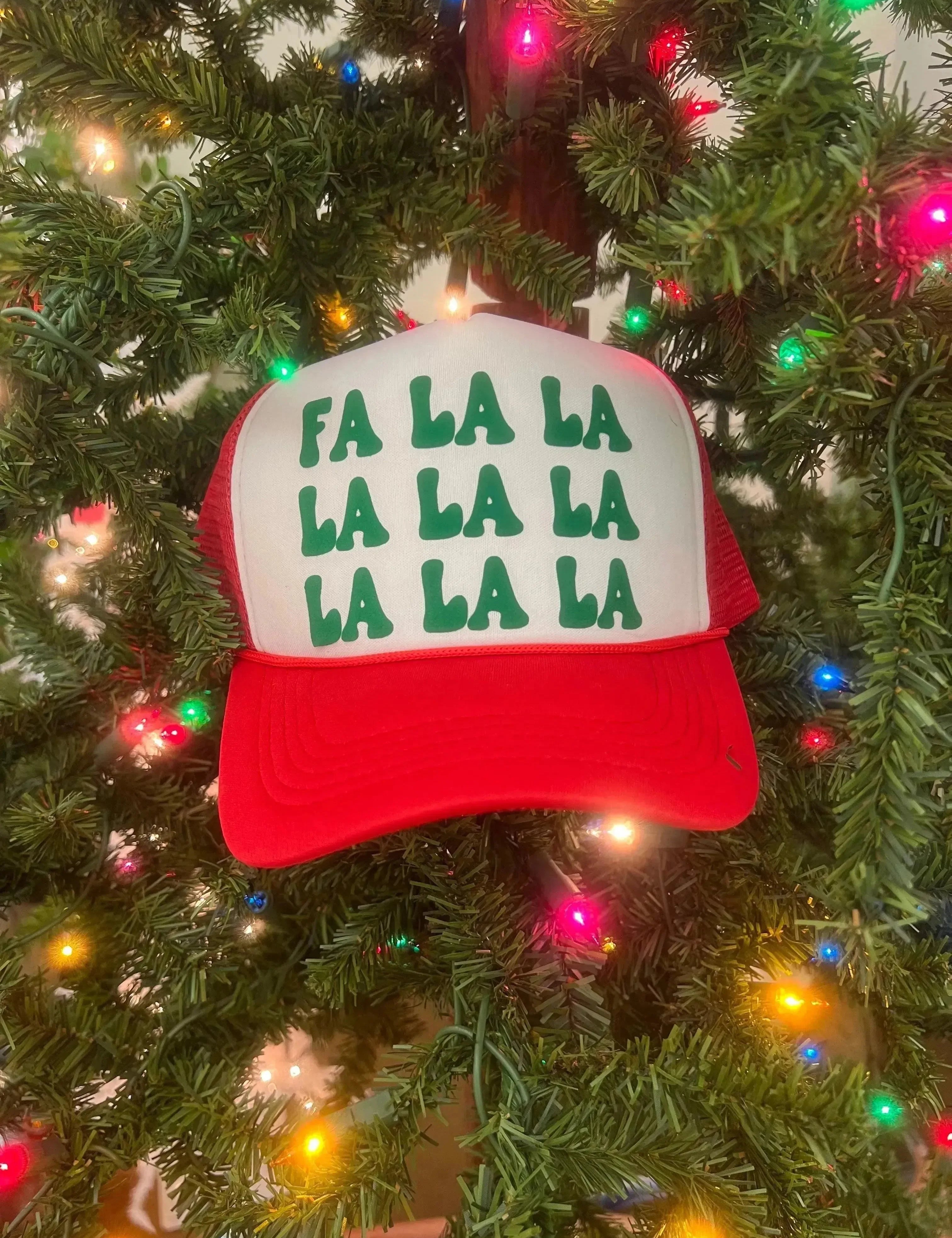 Fa La La La Trucker Hat on Simply Obsessed