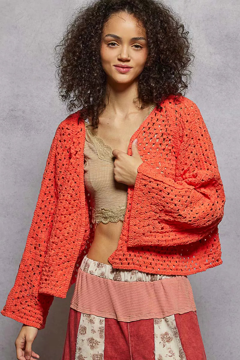 POL Open Front Cardigan with Crochet Patterns on Simply Obsessed
