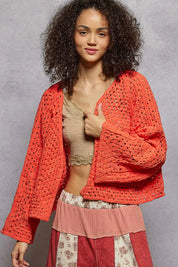 POL Open Front Cardigan with Crochet Patterns on Simply Obsessed