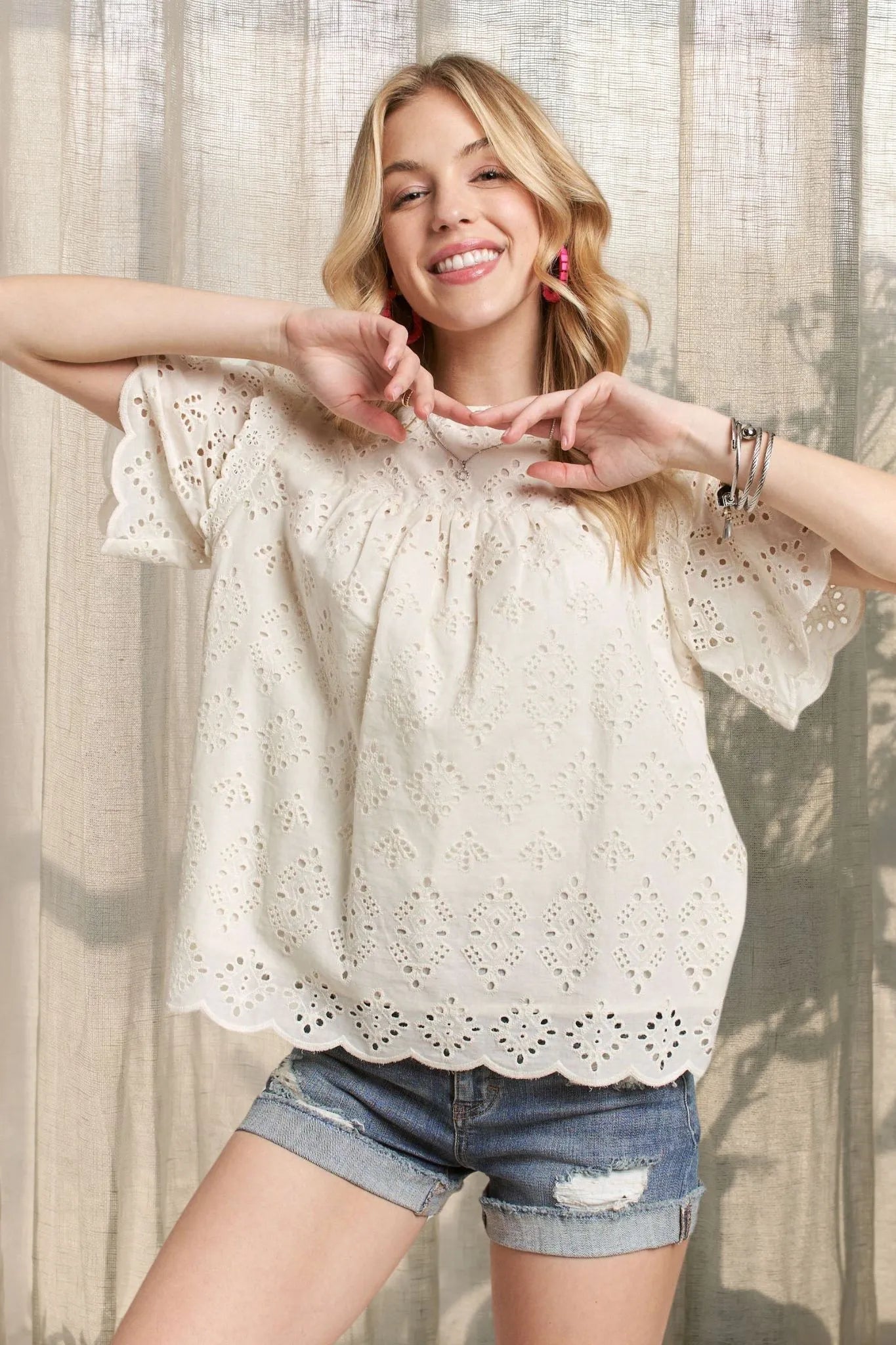 ADORA Ruffle Shoulder Blouse on Simply Obsessed